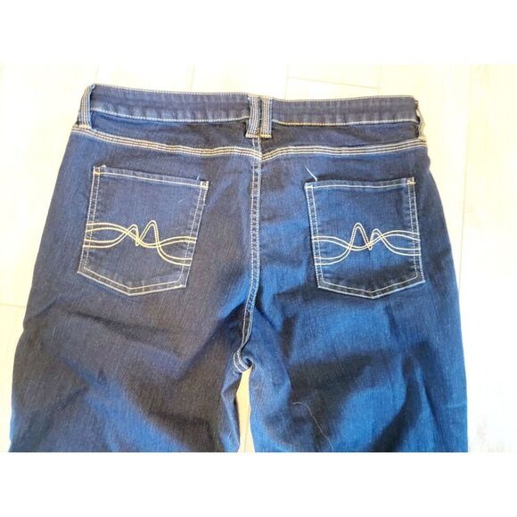 New York &‎ Company 16 Jeans Women Curvy Skinny Stretch Denim Dark Wash Strt Leg - Picture 7 of 8